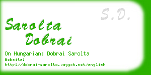 sarolta dobrai business card